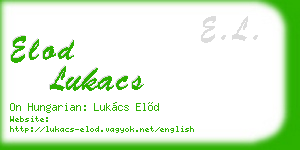 elod lukacs business card