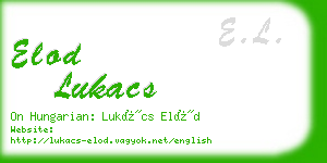 elod lukacs business card